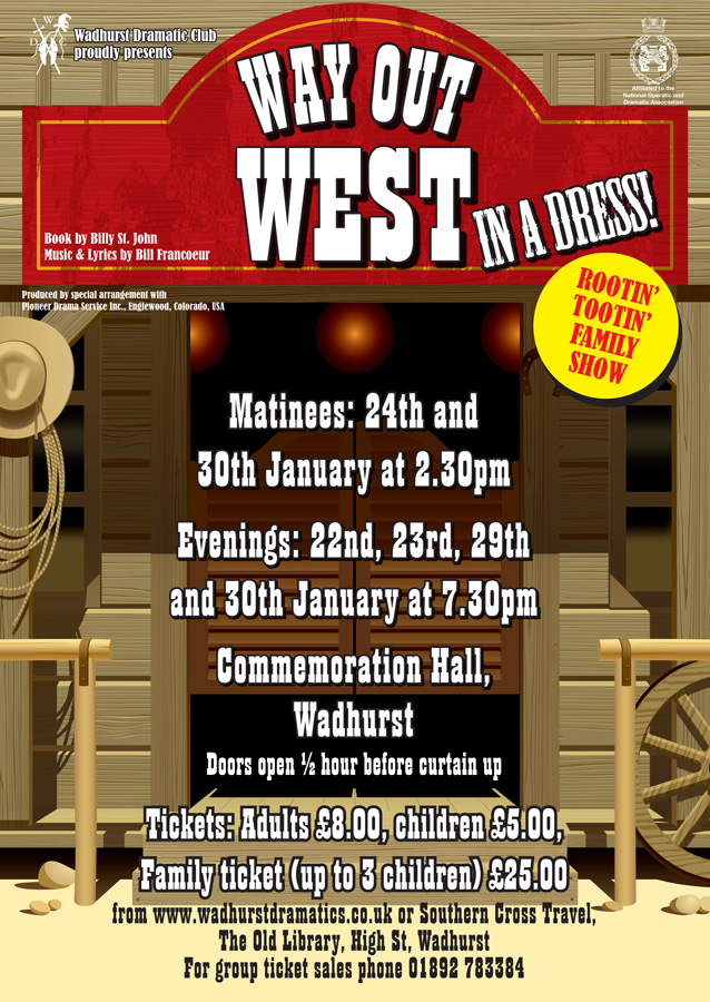 Way Out West in a dress poster